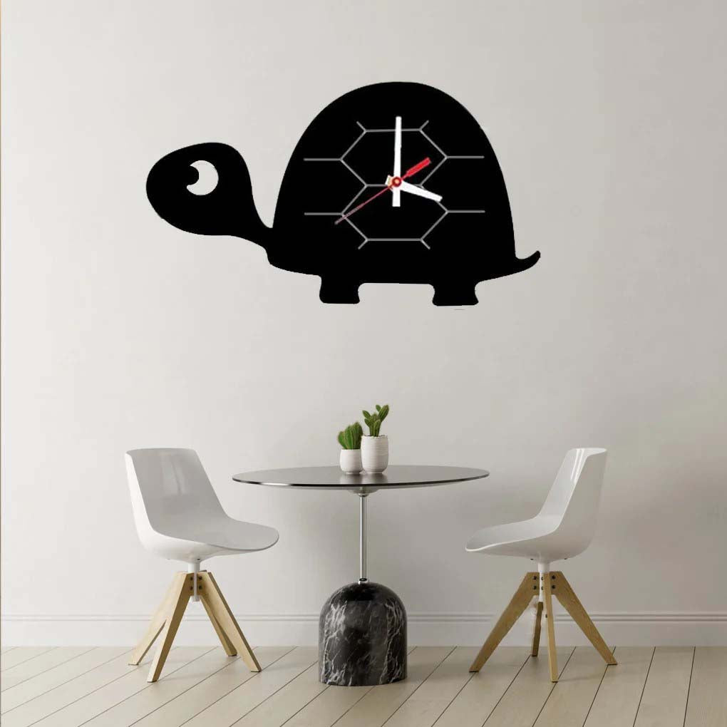 Cute Tortoise Wall Clock for Modern Dining Area – Unique Kids & Home Decor