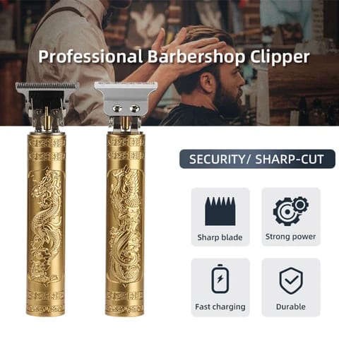 Professional Dragon Design Hair Trimmer – Precision Grooming for Men