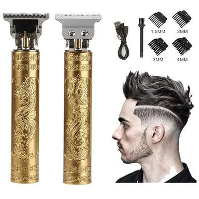 Professional Dragon Design Hair Trimmer – Precision Grooming for Men