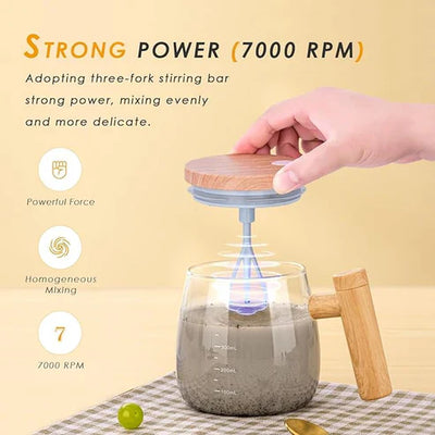 Electric Self-Stirring Mug – 7000 RPM USB Rechargeable Mixer for Coffee, Protein & Drinks