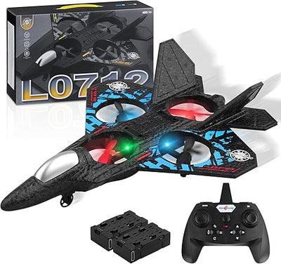 LOZ12 Remote Control Fighter Jet with Lights – High-Speed Flying RC Airplane