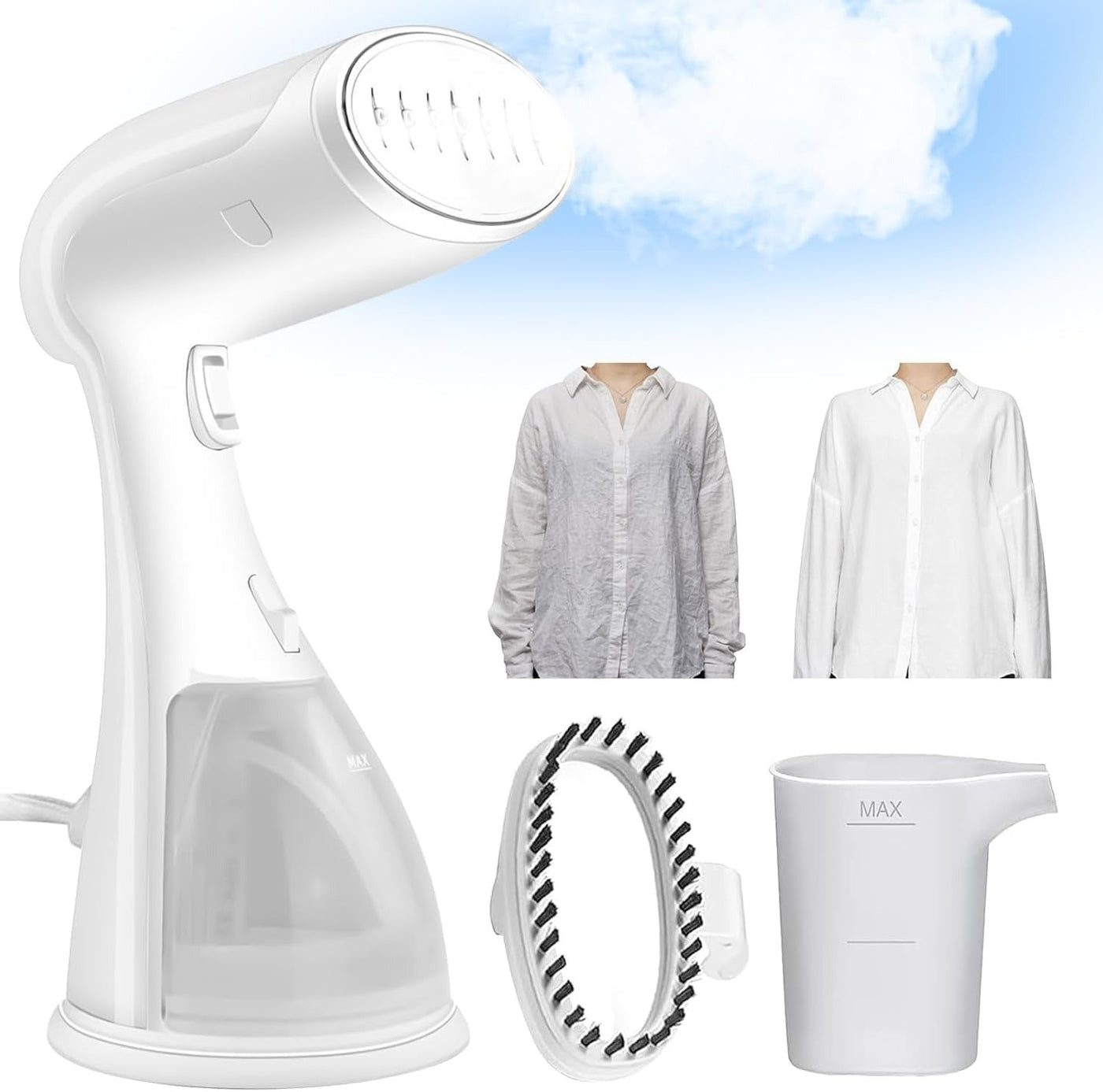 Portable Handheld Garment Steamer – Fast Heat-Up, Wrinkle Remover for Clothes & Fabrics