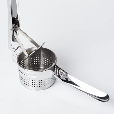 Heavy Duty Stainless Steel Potato Ricer & Masher – Manual Press for Smooth Mashed Potatoes & Veggies