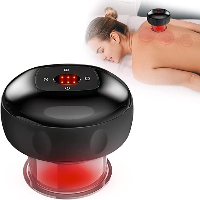Smart Electric Cupping Therapy Massager with Red Light & Heat – Rechargeable Body Relaxation Device