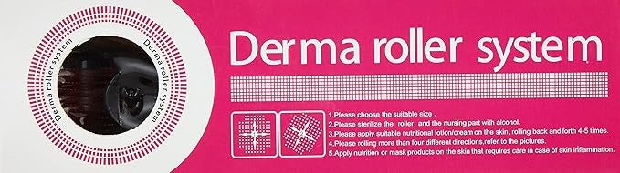Professional 0.5mm Derma Roller for Face & Beard Growth – Skin Rejuvenation & Hair Stimulation