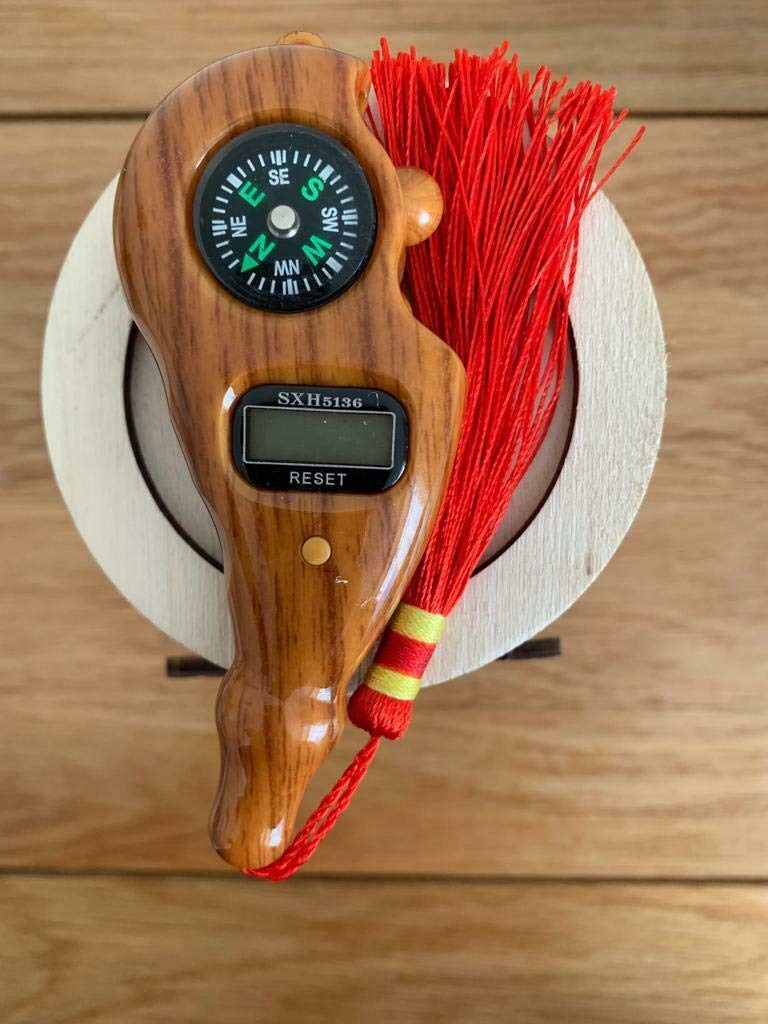 3-in-1 Wooden Digital Tally Counter with Compass and Tassel – Ideal for Prayer, Travel & Outdoor Use