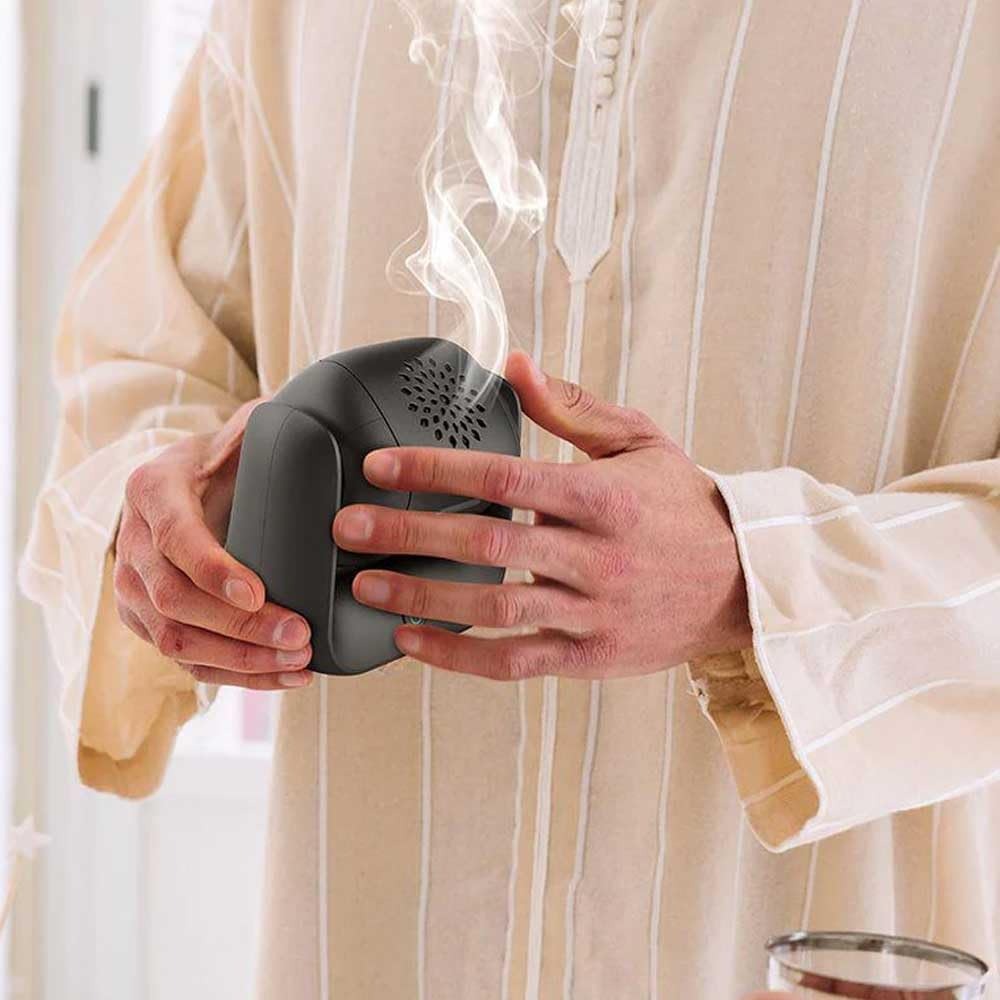 Portable Electric Bukhoor Burner – Rechargeable Arabic Incense Diffuser for Home, Car & Travel Use