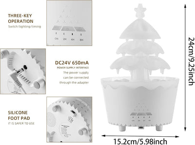 Christmas Tree Style Humidifier with LED Light – Aromatherapy Diffuser for Home & Office Use