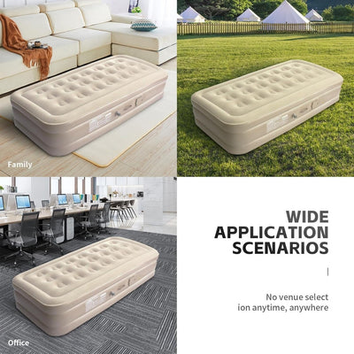 Inflatable Air Mattress with Built-In Pillow – Comfortable, Portable Bed for Travel & Guests