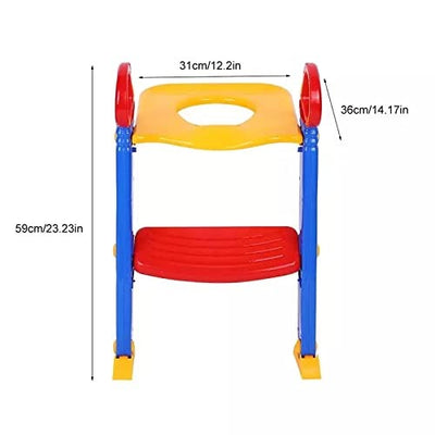 Foldable Kids Potty Training Seat with Ladder – Anti-Slip, Adjustable & Comfortable Design