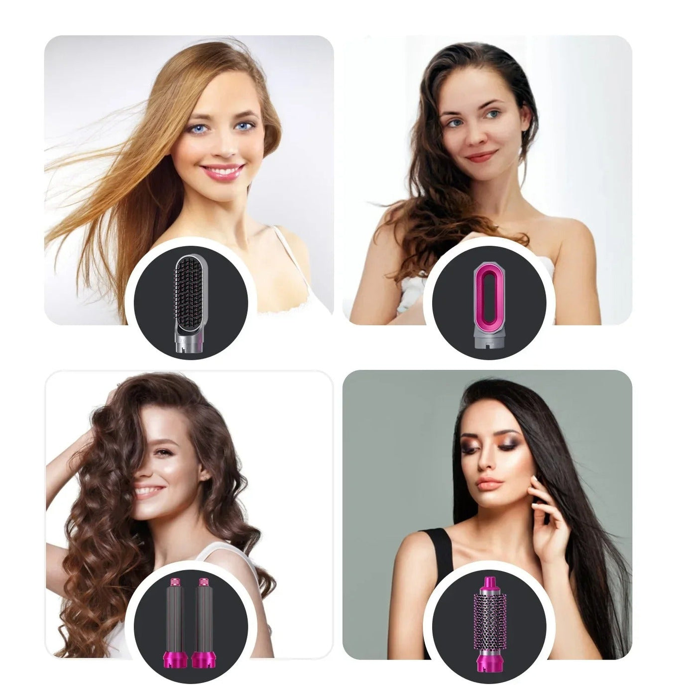5-in-1 Hair Styler Set – Curl, Straighten, Dry & Volumize with One Tool