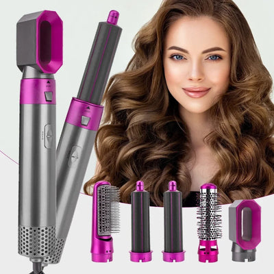 5-in-1 Hair Styler Set – Curl, Straighten, Dry & Volumize with One Tool